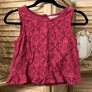 Matilda Jane Sleeveless Lace Crochet Top Girls Sz 14